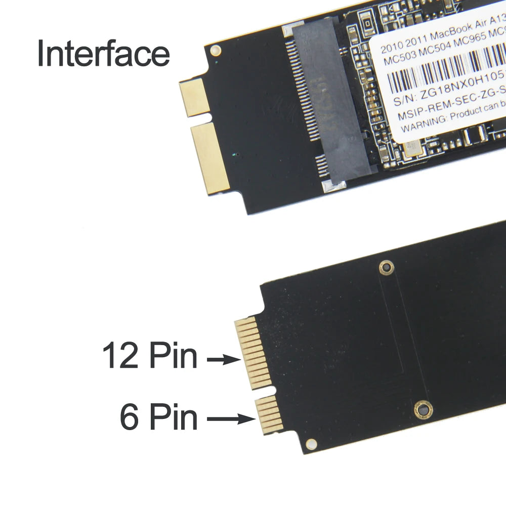 New 128GB 256GB 512GB 1TB SSD for Apple Macbook Air A1369 A1370 HDD Solid State Drive Mac Air 2010-2011 Macbook Air 3.1 4.1 SSD