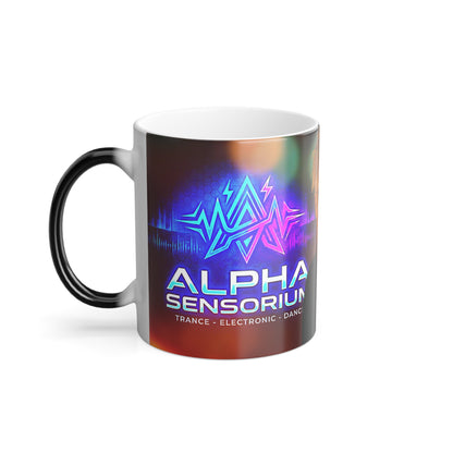 Color-Changing Mug — Neon DJ Portrait Design (11 oz)