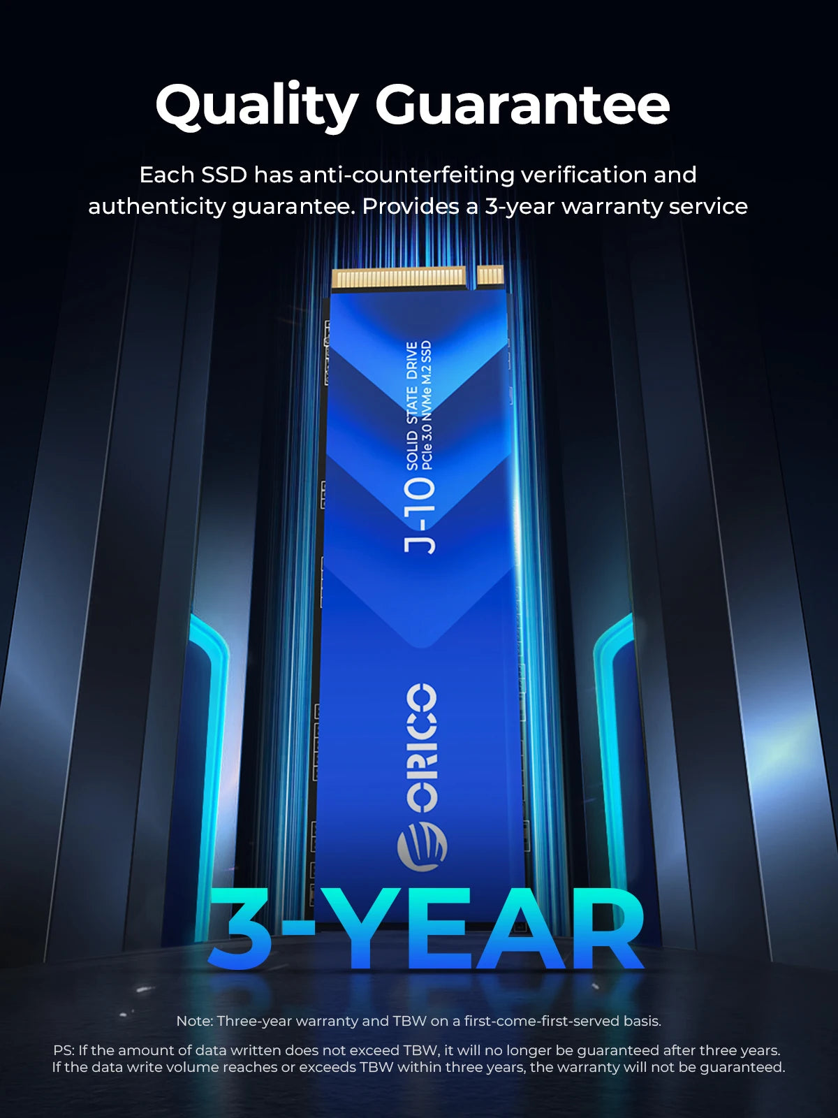 J10 M.2 Nvme SSD Pcie 3.0 Gen3 X4 Nvme SSD 3500Mbps M.2 M Key 2280Mm Internal Solid State Drive 1TB with Cooling Vest