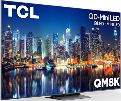 75 Inch Class QM8K Series | Mini LED QLED 4K HDR | 75QM8K, 2025 Model | 120HZ-144HZ anti Reflective Wide Angle Screen Smart Google TV Dolby Atmos | Voice Remote Alexa Gaming Streaming Television