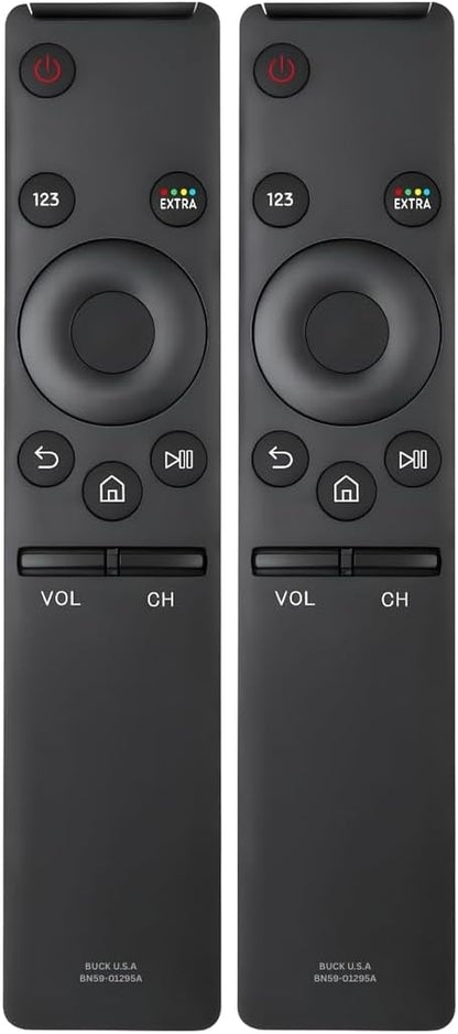 2 Pack BN59-01295A Samsung TV Remote Control Replacement for Smart TV - Easy Setup, Durable Design, Universal Remote - Works with Samsung Smart, QLED, UHD, 4K, Curved, LED, LCD, & HDTV Models